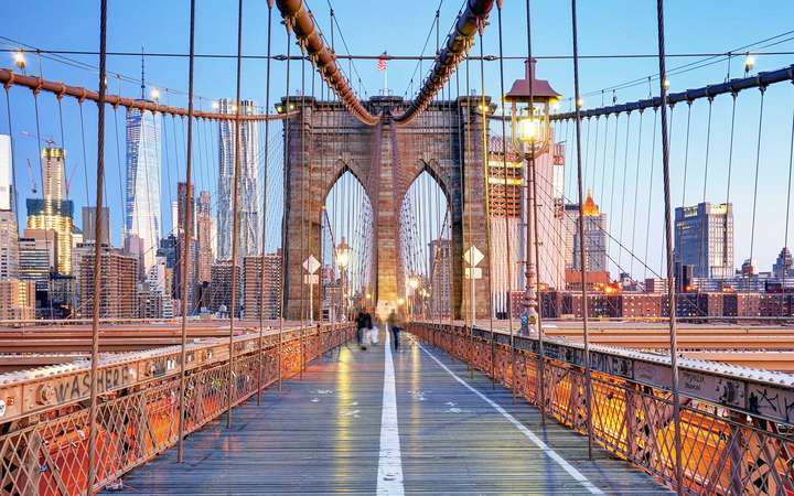 Die USA zählen zu den Top-Destinationen, New York ist beliebtestes Städte-Ziel außerhalb Europas. Im Bild: Die Brooklyn Bridge.
