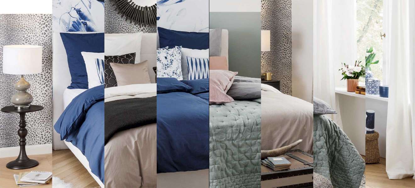 Mit Textilien wie Decken, Pölstern und Teppichen lässt sich ein Raum schnell neu gestalten. Prädestiniert dafür: das Schlafzimmer. Frischen Wind in den Raum bringen auch neue Wandfarben. 