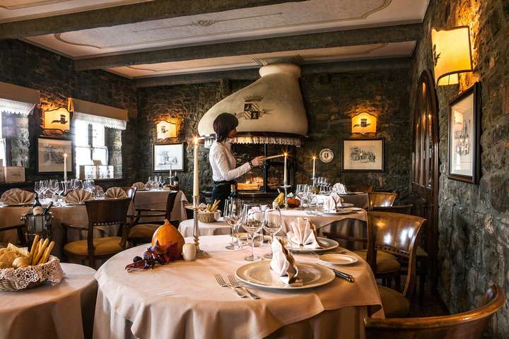 Im Restaurant »La Tavernetta al Castello« im »Castello di Spessa« ist Platz für 100 Gäste.