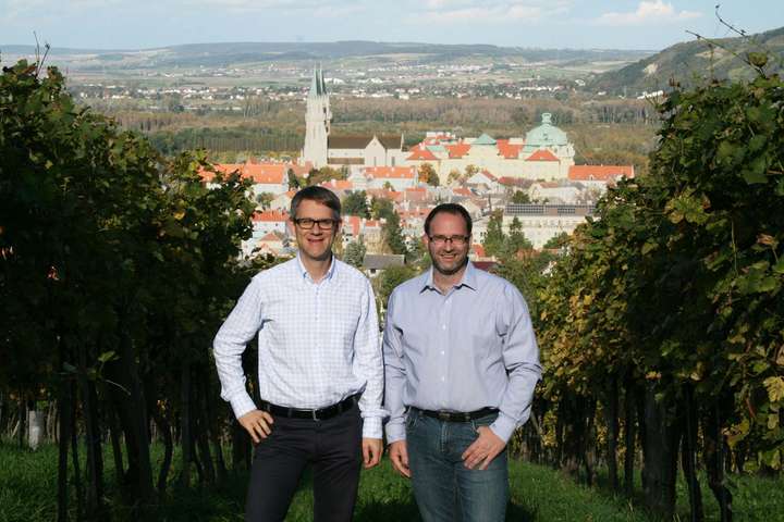 Weingutsleiter Wolfgang Hamm und Kellermeister Günther Gottfried.