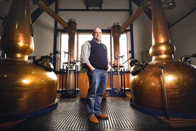 Jenseits von Schottland: Andrew Nelstrop (St. George‘s Distillery) aus Norfolk streicht die englische Herkunft schon am Label klar heraus.