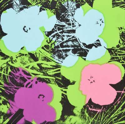 Andy Warhol – »Flowers« 1970, Screenprint on Paper, 91,4 x 91,4 cm, Ed. of 250, signiert u. nummeriert auf der Rückseite 