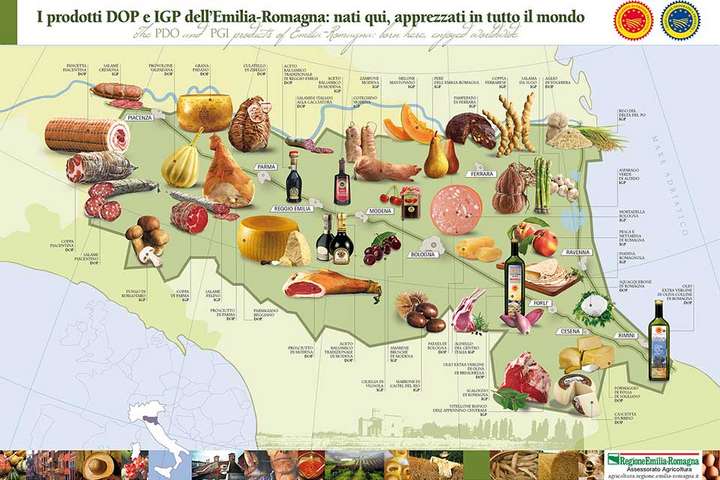 Die Emilia-Romagna kulinarisch.