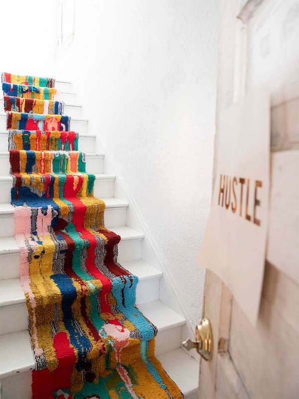 Stufen, Treppen, Teppich, Tür