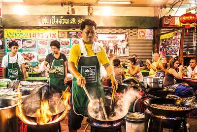 Streetfood ist in Bangkok allgegenwärtig