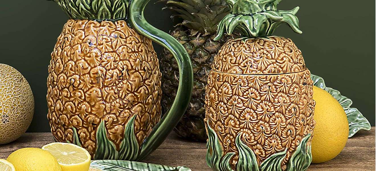 Von A wie Ananas bis Z wie Zitrone: Die Marke Bordallo Pinheiro hat gleich eine ganze Palette unterschiedlichster Obst- und Gemüse-Keramiken im Sortiment. bordallopinheiro.com