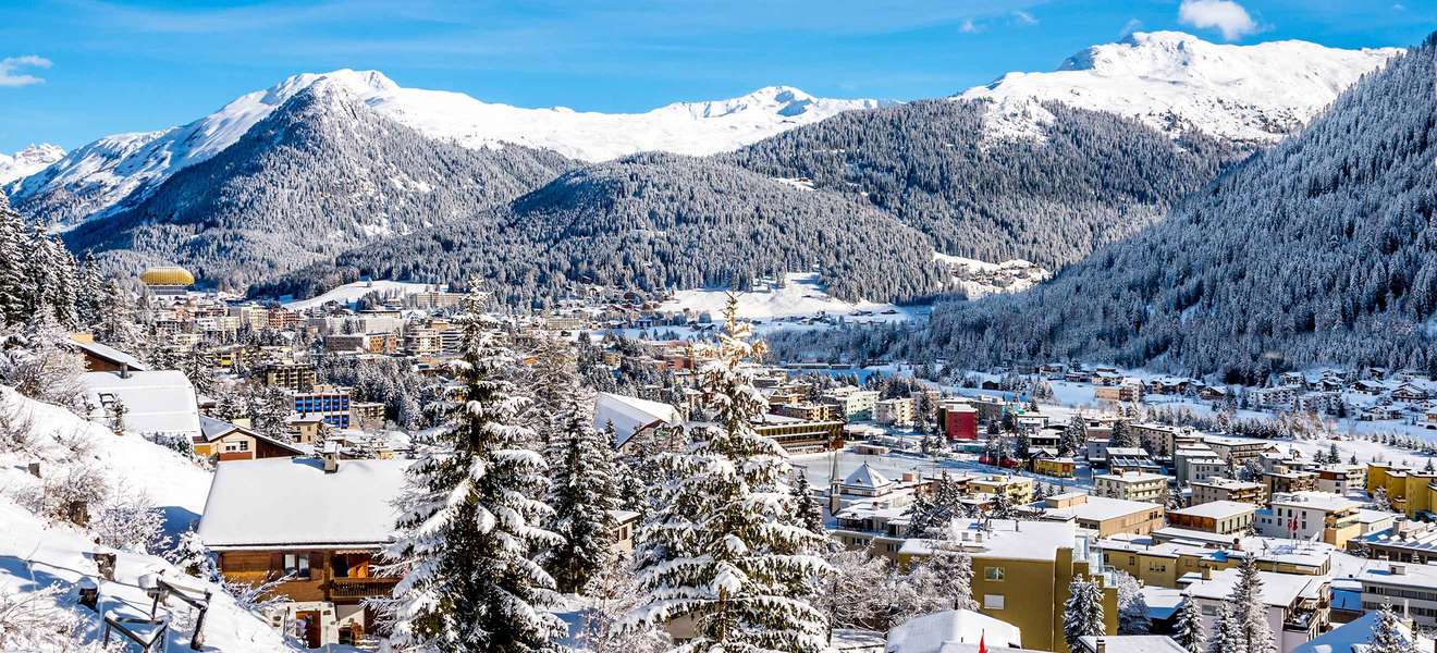 Der Wintersportort Davos