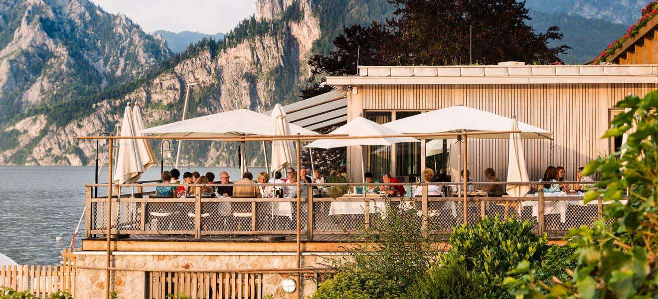 Das Restaurant Bootshaus im Seehotel »Das Traunsee«