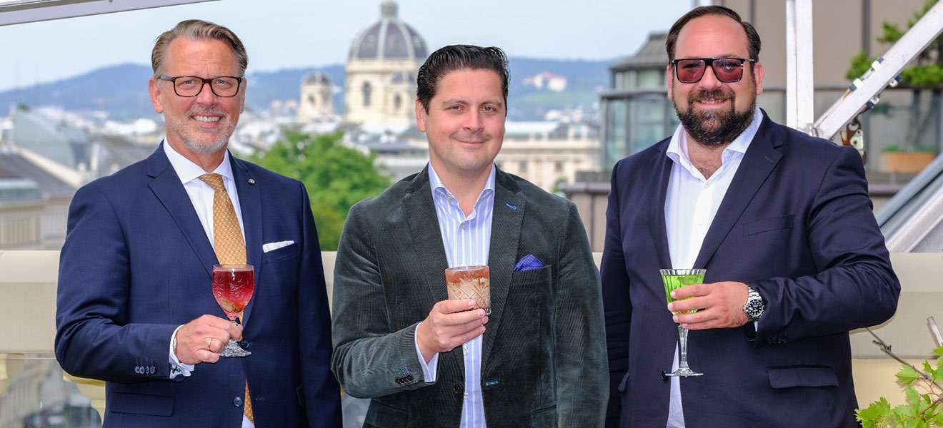 Horst Mayer (Direktor Grand Hotel Wien), Paul Rittenauer (Gastronom), Peter Sverak (Mitveranstalter)