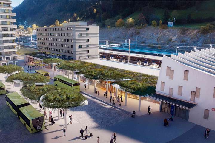 Die Bauarbeiten der BahnhofCity Feldkirch laufen bereits auf Hochtouren.