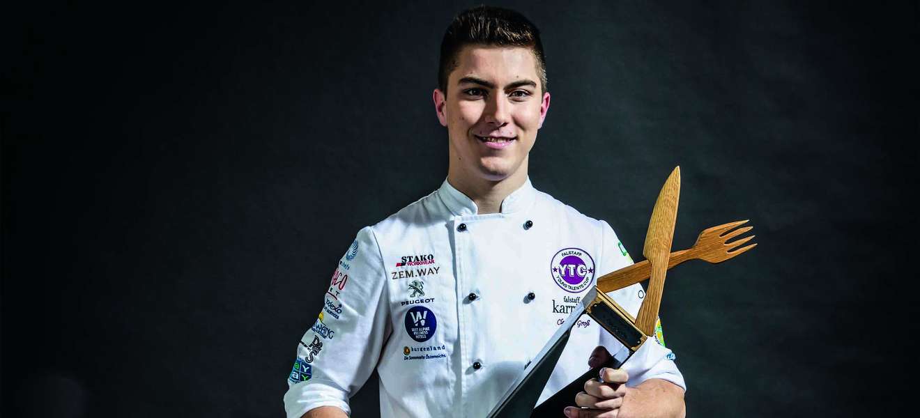 Clemens Groß, Sieger des Falstaff Young Talents Cup 2018 im Bereich Küche.