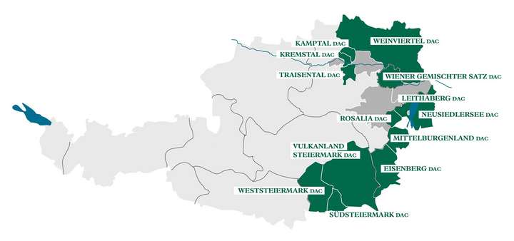 Die DAC Gebiete Österreichs im Überblick