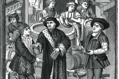 Bier war schon im Mittelalter ein echter Kassenschlager (Im Bild: Szene aus einer flämischen Brauerei). 
