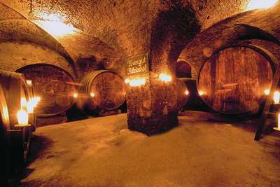 Keller-Romantik ist keine Dekoration: Alte Fässer geben dem Wein Raum und Zeit zur Entfaltung.