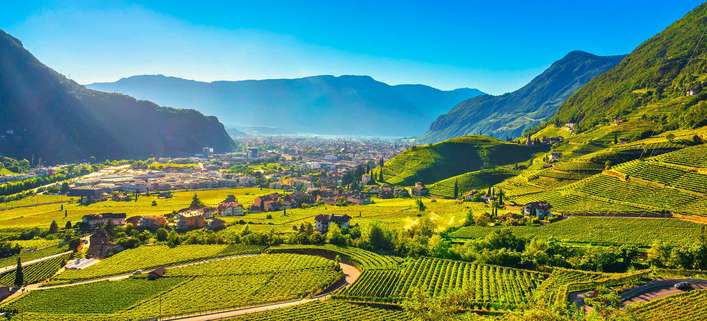 Südtirol Blick auf Bozen