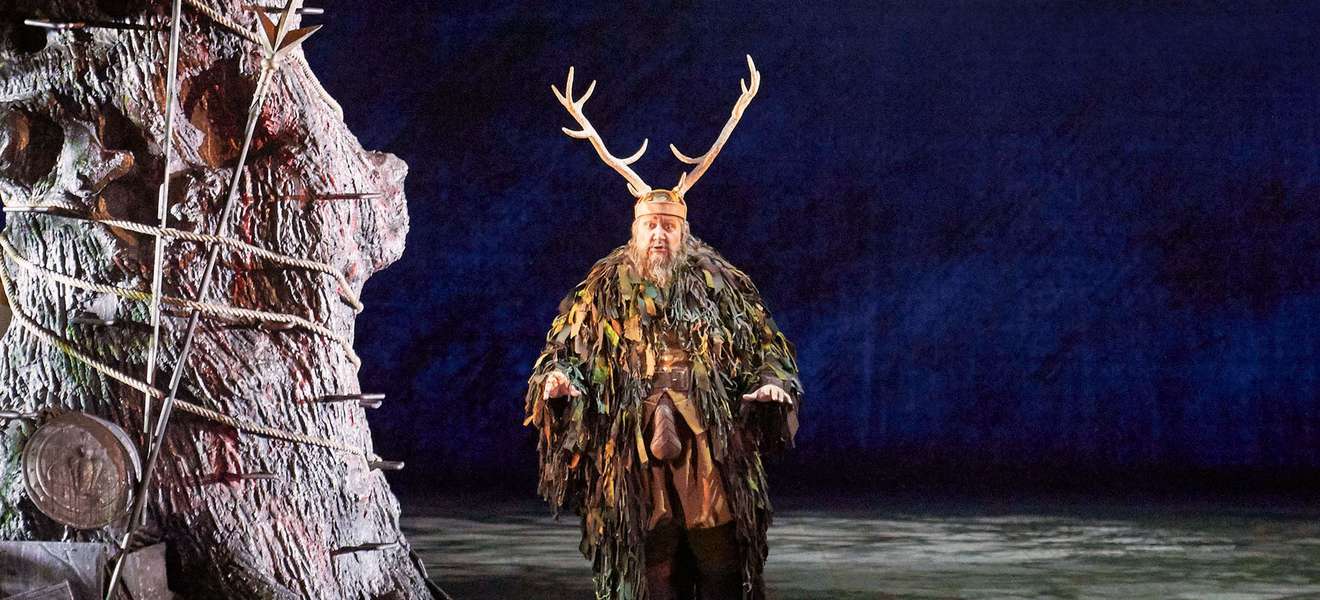 Ambrogio Maestri als Falstaff an der Wiener Staatsoper, Ende 2016.