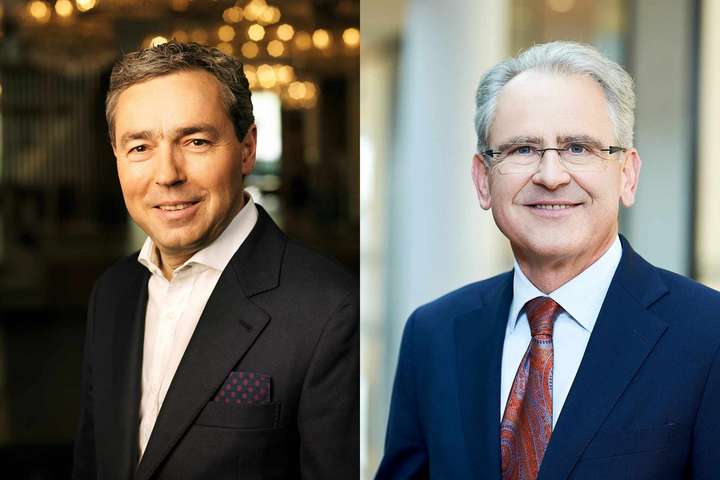 Otmar Michaeler, CEO Falkensteiner Hotels & Residences, und Christof Germann, Vorstandsmitglied illwerke vkw