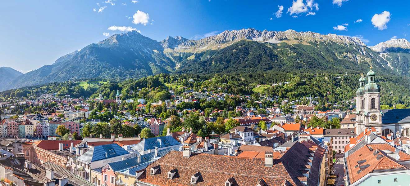Blick auf Innsbruck und die Nordkette