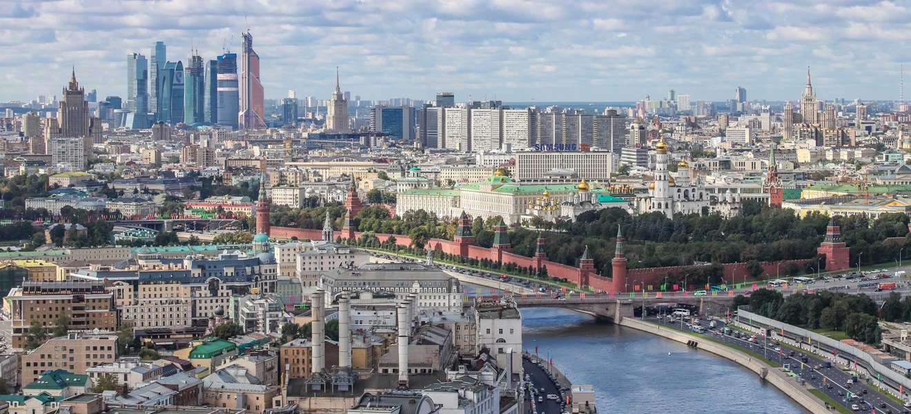 Die Skyline von Moskau