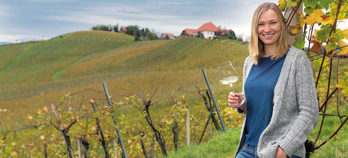 Tamara Kögl erzeugt tolle Weine am Stermetzberg.