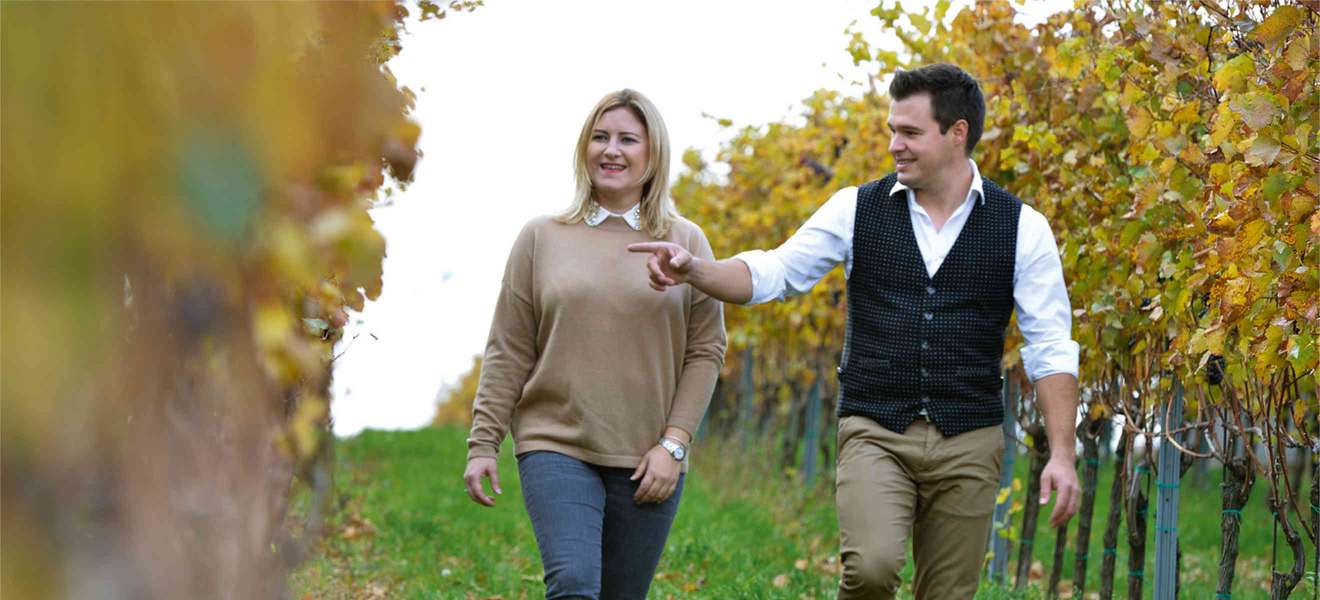  Carina und Michael Auer, Inhaber des Weinguts Auer.