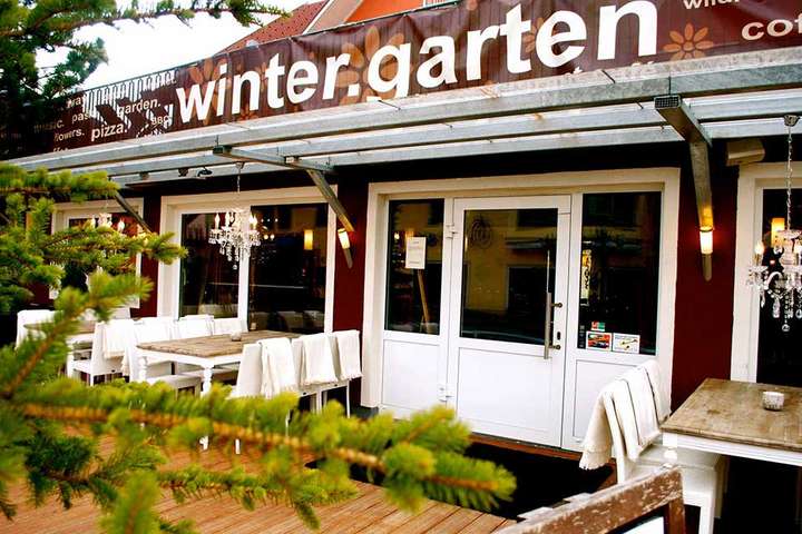 Frontansicht des Wintergarten in Schladming
